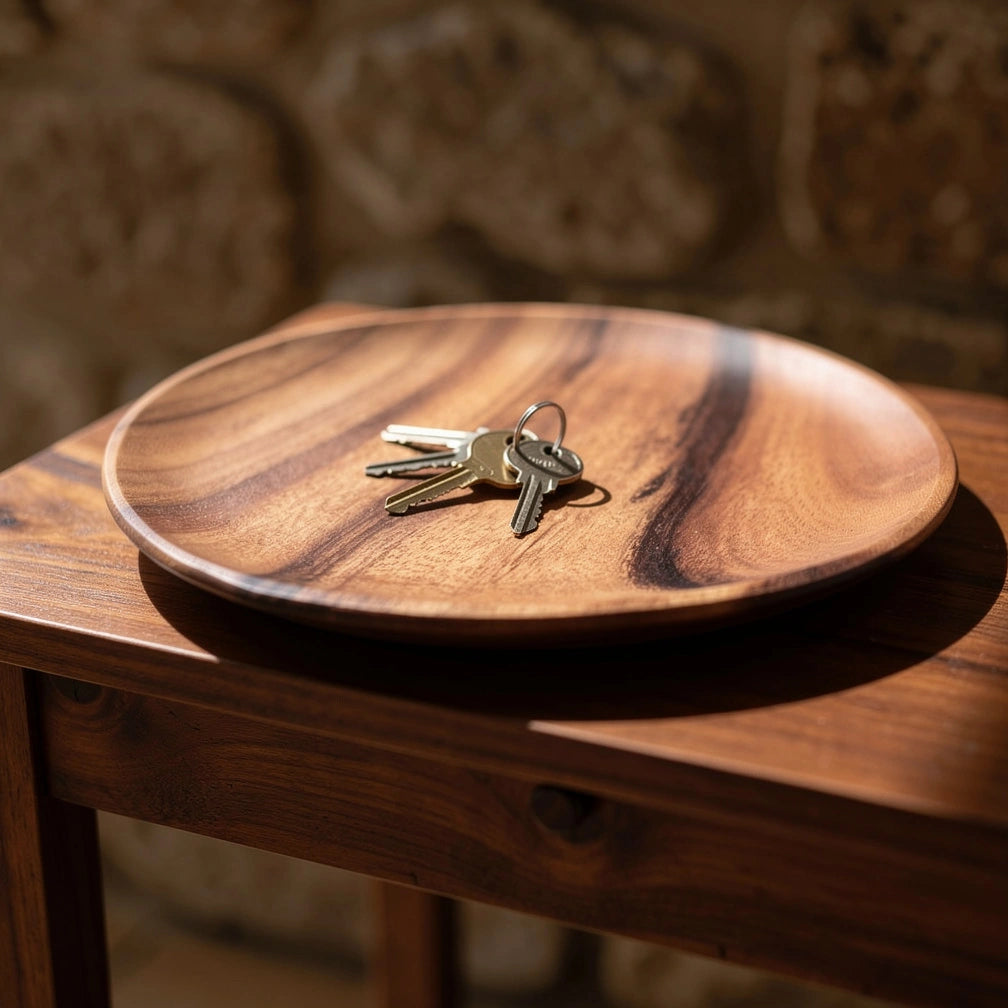 Round Acacia Plate