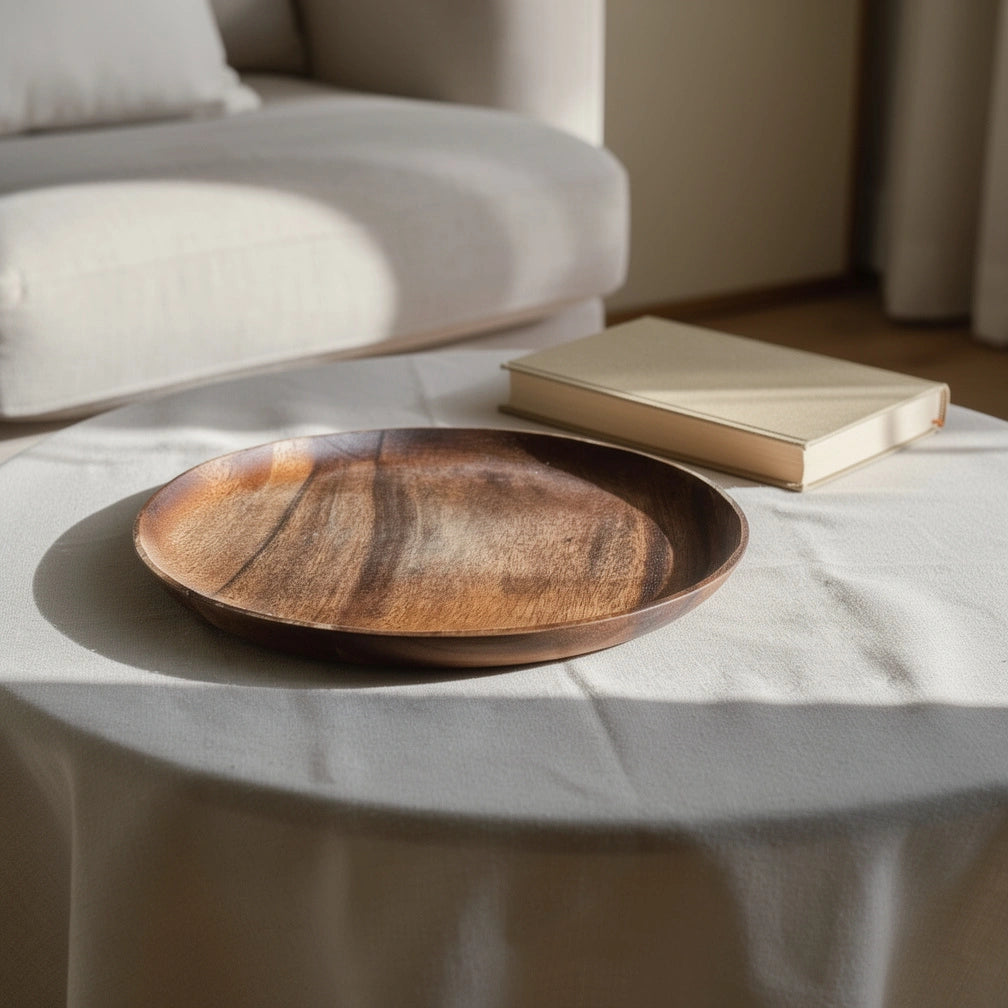 Round Acacia Platter
