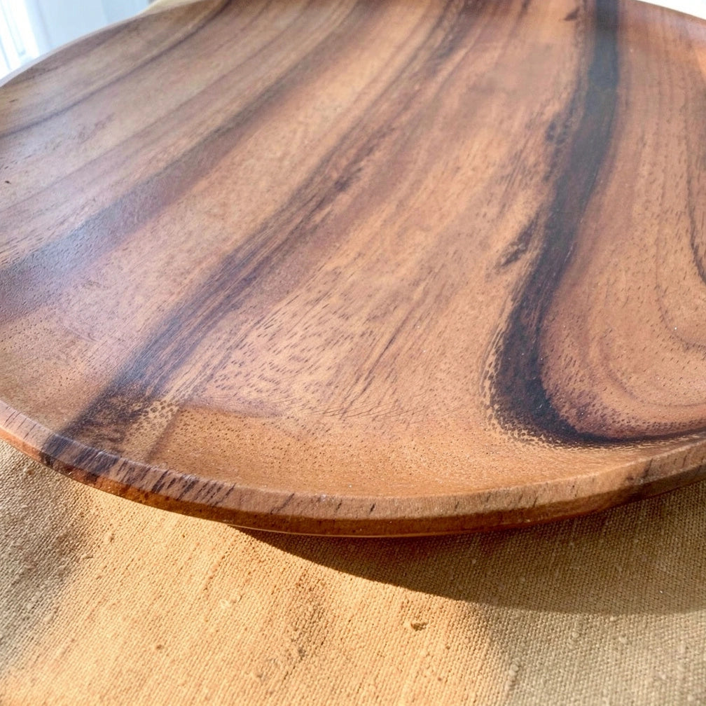 Round Acacia Plate