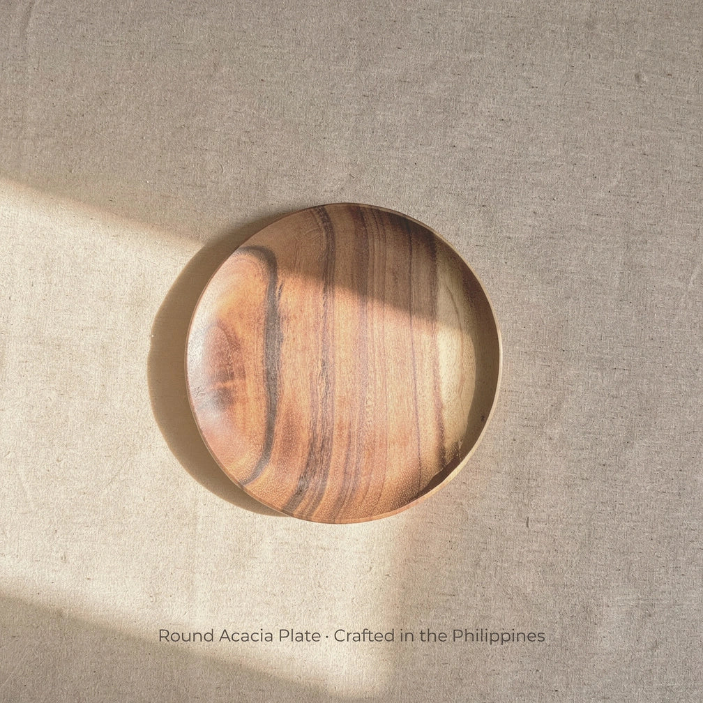 Round Acacia Plate