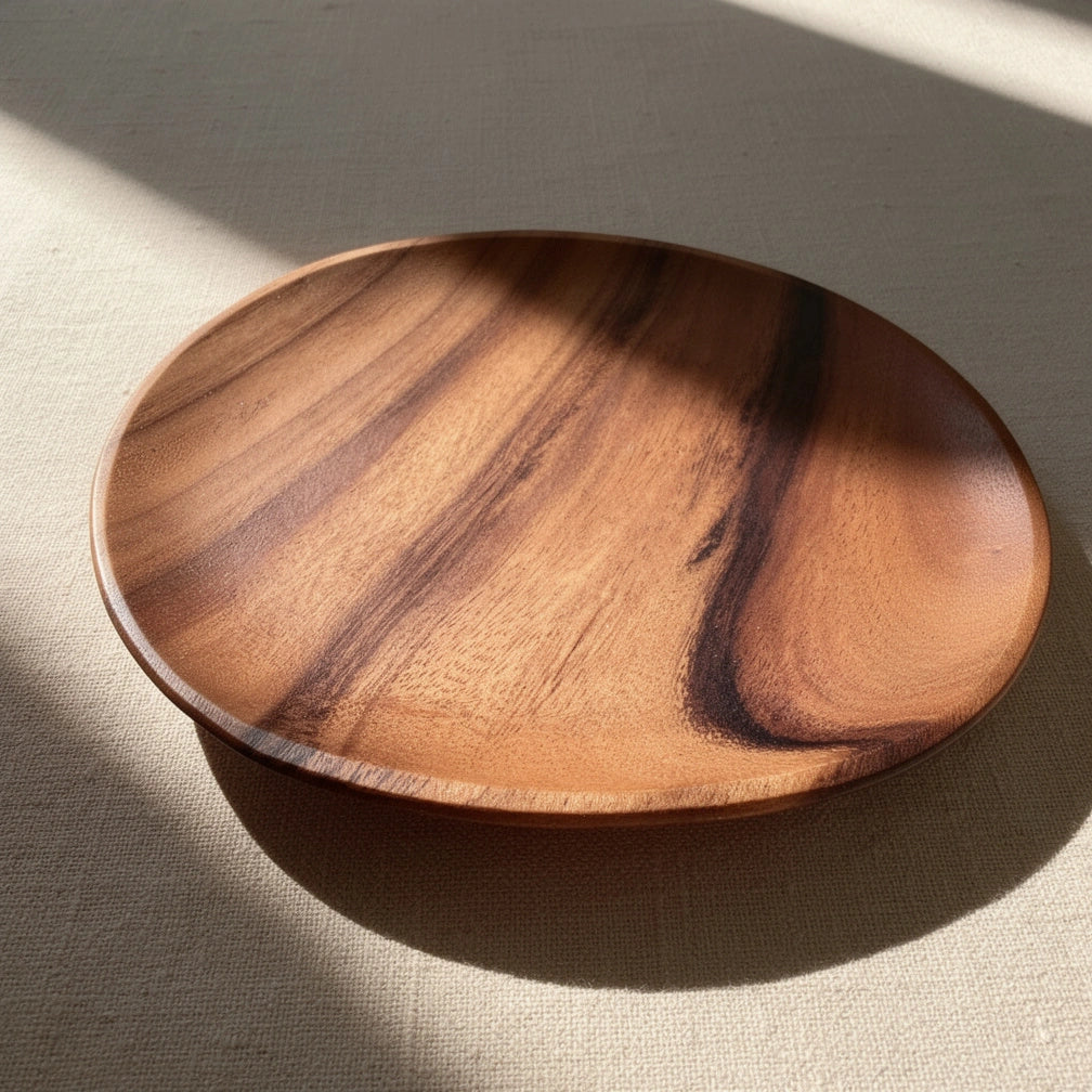 Round Acacia Plate