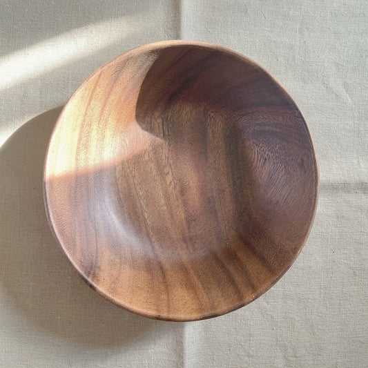 Deep Round Acacia Bowl