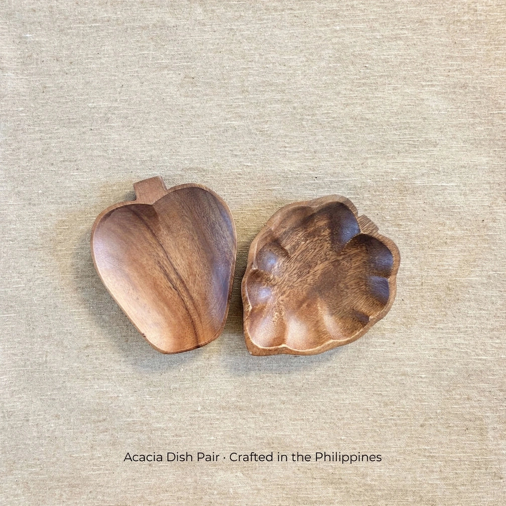 Acacia schaaltjes set — Appel & Aardbei