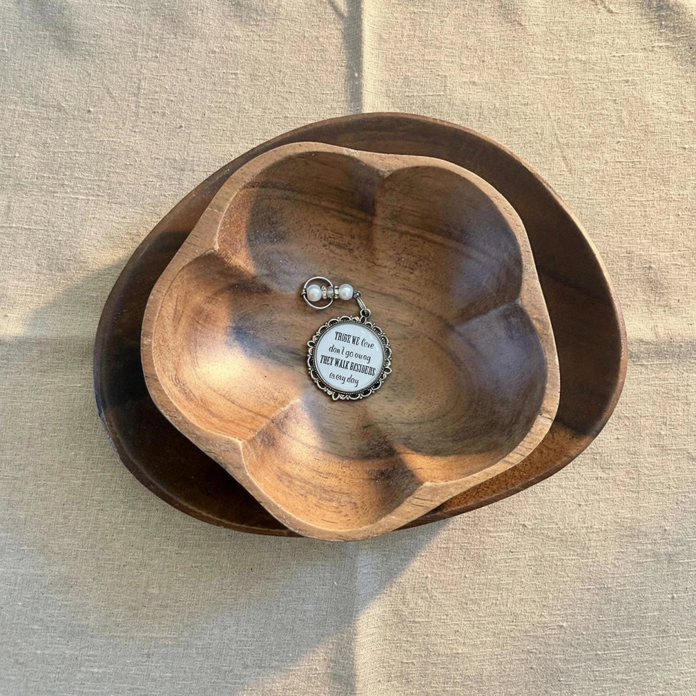 Acacia Dish Pair — Oval & Flower