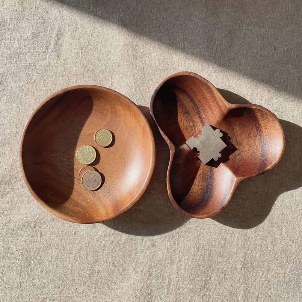 Acacia Dish Pair — Round & Clover